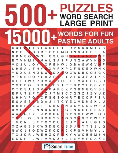 500+ Puzzles Word Search Large Print 15000+ Words for Fun Pastime Adults