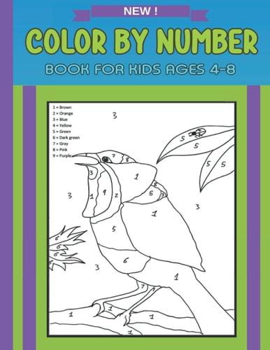 Color By Number Book For Kids Ages 4-8