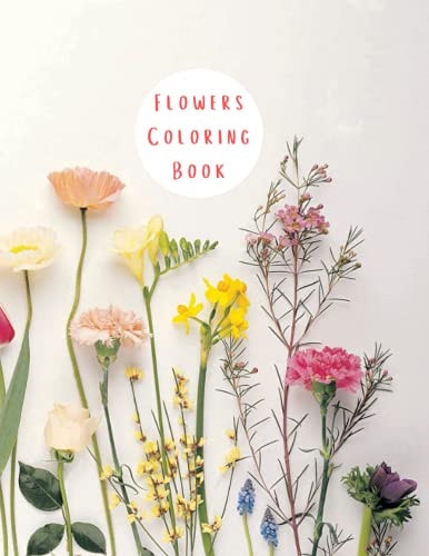 Flowers Coloring Adult Coloring Book