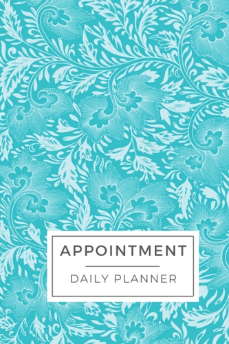 Appointment Planner Colorful Floral Blue Planner For Managers, Business Owners, Online Brands, Secretary, Teachers, Event Planners And Many More