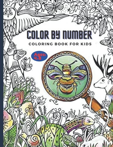 Color By Number Coloring Book For Kids Childrens Coloring Book with 50 Large Pages (kids Color By Number Coloring Books Ages 4-8)