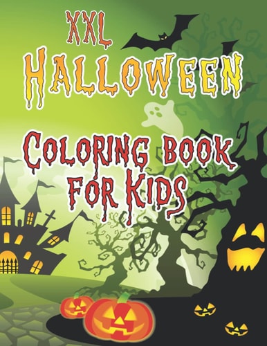 XXL Halloween Coloring Book for Kids 35 Spooky and Scary Coloring Pages for Kids and Teens