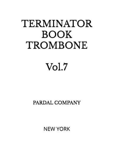 TERMINATOR BOOK TROMBONE Vol.7 New York