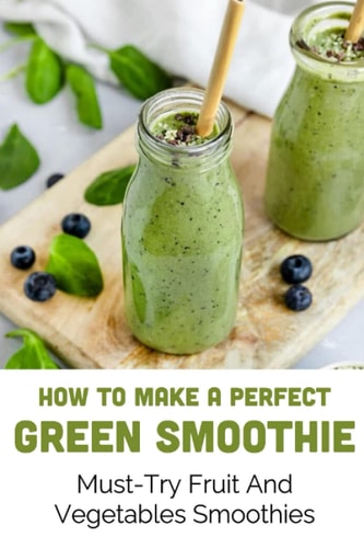 How To Make A Perfect Green Smoothie Must-Try Fruit And Vegetables Smoothies: Healthy Breakfast Fruit & Vegetable Smoothies With Protein
