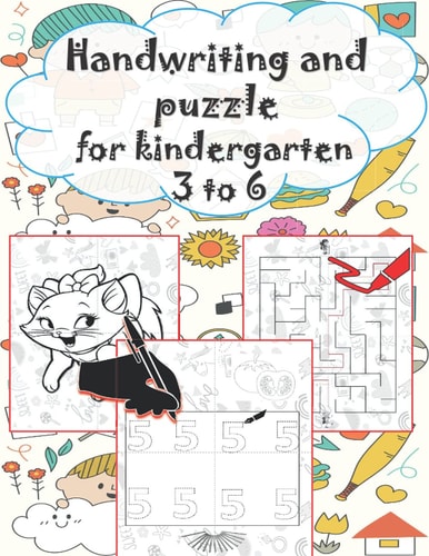 Handwriting And Puzzle For Kindergarten 3 to 6 Activity Puzzle And Trace Alphabets For Kids │Sudoku │Maze │Animals to Connect│