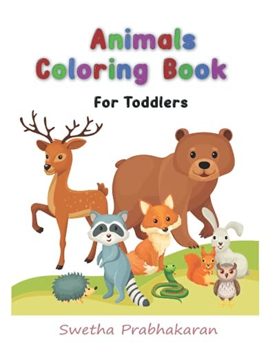 Animals Coloring Book For Toddlers Animals Coloring Books For Kids, Boys, Girls, Toddlers (60 Pages)