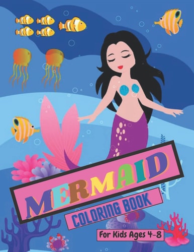 Mermaid Coloring Book For Kids Ages 4-8 (US Edition) (Coloring Books)