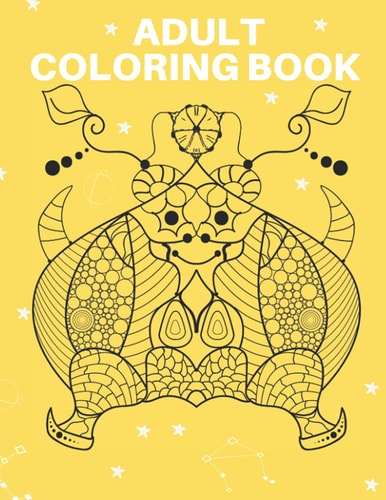 Adult Coloring Book 14 Amazing Designs for Adult. Stress Relieving Designs, Animals, Mandalas, Patterns, Still Life, and So Much More