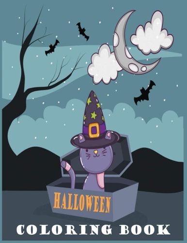 Halloween Coloring Book Cute Spooky Scary Things Coloring Pages for Toddlers, Ages 4-8, With: Owls Zombies Goblins