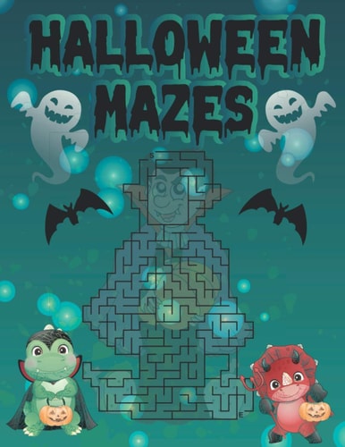 Halloween Mazes Unique Simple Fun & Scary Activity Maze Book Guessing Game Problem Solving Puzzle for Adult Also for Kids Girls Boys Kids Halloween Books Unique Gifts for the Best Holiday Halloween