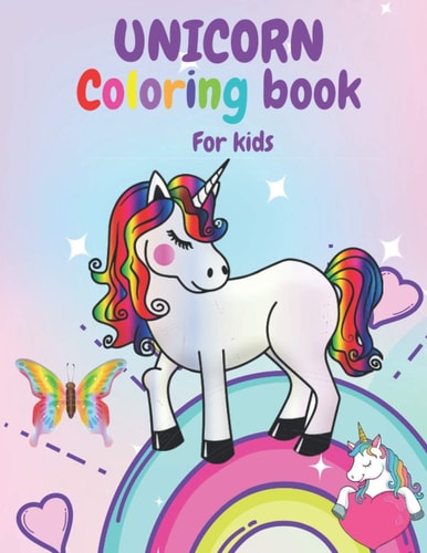 Unicorn Coloring Book For Kids Ages 4-8, 200 Pages Coloring Book for Girls and Boys