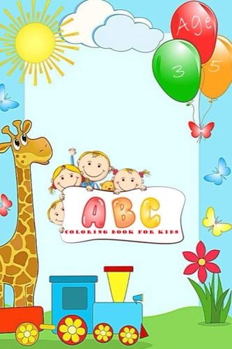 ABC Coloring Book for Kids Age 3-5, Size 6x9, 52 Pages.