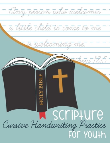 Bible Scripture Cursive Handwriting Practice For Youth