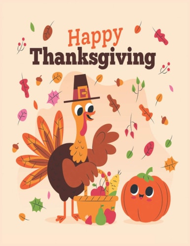 Happy Thanksgiving Happy Thanksgiving Coloring Book For Children's Age 3-8