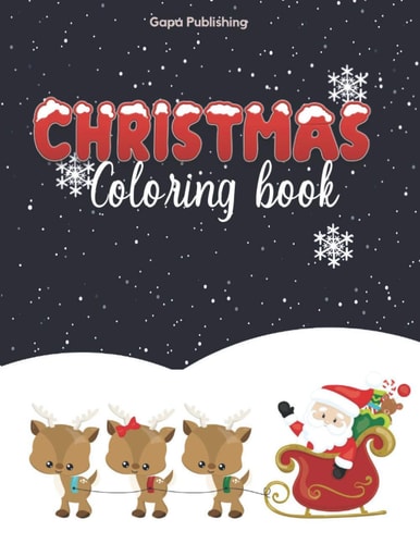 Christmas Coloring Book For Kids Ages 2-5 Years Old 30 Colouring Pages Books Gift For Children