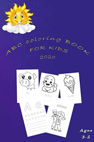 ABC Coloring Book for Kids Size 6x9, Ages 3-5, 53 Pages