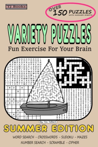 Variety Puzzles Summer Edition Fun Exercise For Your Brain