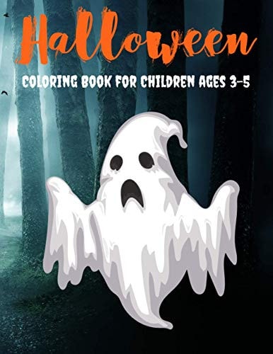Halloween Coloring Book for Children Ages 3-5 60 Simple Drawings for Kids for Halloween with Blank Pages in Between