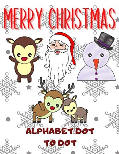Merry Christmas Alphabet Dot To Dot For Kids Large Print Childrens Books Gift