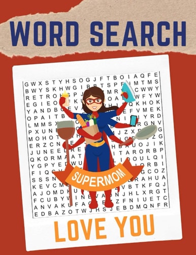 Supermom Word Search Word Search for Moms