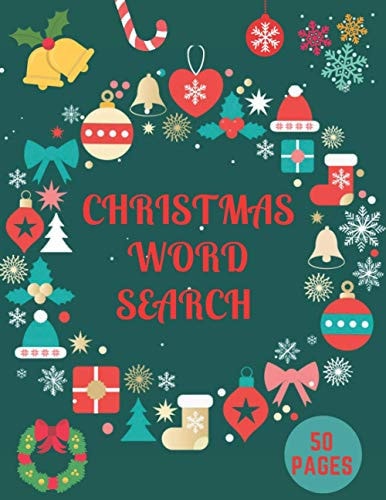Christmass Word Search A Fun Activity Book for Kids Or Adults with Solutions Large Print