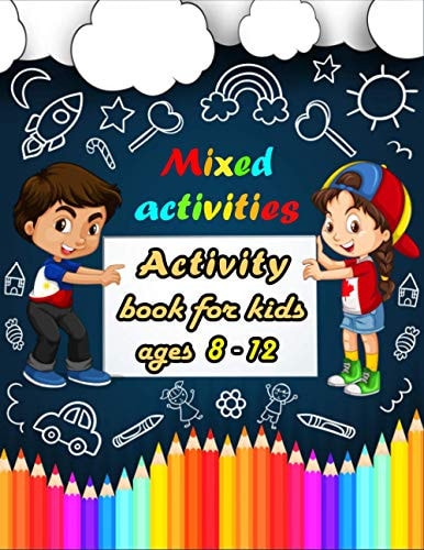 Mixed Activities Activity Book for Kids Ages 8-12 - Word Search, Sudoku, Trivia, Tic Tac Toe, Mazes and Coloring Pages