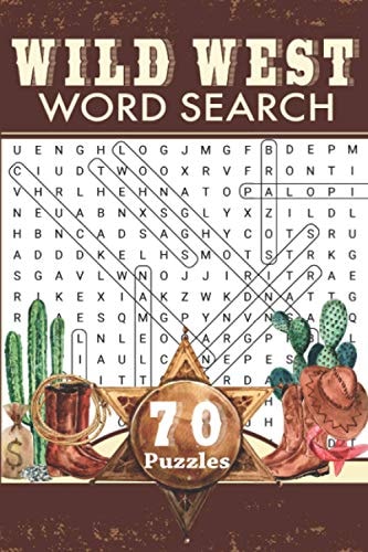 Wild West Word Search Travel Size Western Word Find Puzzle Book for Adults and Everyone
