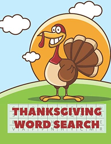 Thanksgiving Word Search A Fun Interactive Book Gift For Kids and Adults