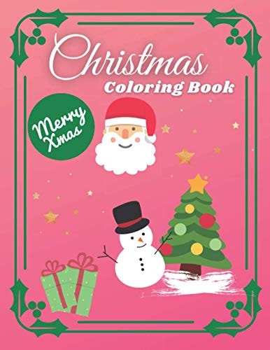Christmas Coloring Book For Kids 20 Coloring Pages For Kids 4-8