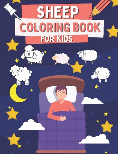 Sheep Coloring Book For Kids Cute and Funny Coloring Pages For Toddlers with Sheeps, 40 Simple and Big Images