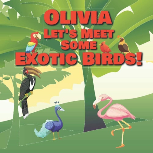 Olivia Let's Meet Some Exotic Birds! Personalized Kids Books with Name - Tropical & Rainforest Birds for Children Ages 1-3