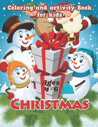 Christmas Easy and Cute Christmas Holiday Coloring Designs for Children.