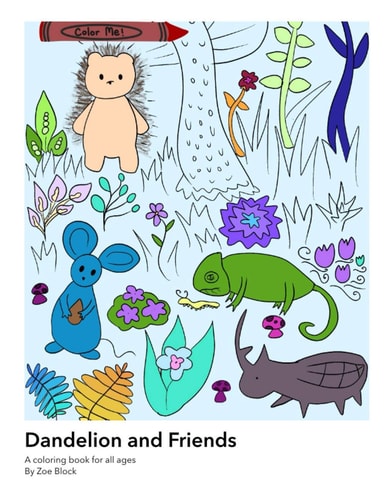 Dandelion and Friends Coloring Book Dandelion the Hedgehog Coloring Book