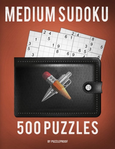 Medium Sudoku Book For Adults - 500 Puzzles All Medium Sudoku Puzzle Book. Total 500 Puzzles, 4 Sudoku 9 X 9 Puzzles Per Page. Answers To Puzzles Inside The Book.