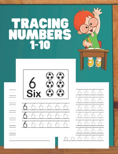 Tracing Numbers 1-10 Number Tracing Workbook for Kindergarten & Preschoolers. Numbers Tracing Worksheets-with Fun Images