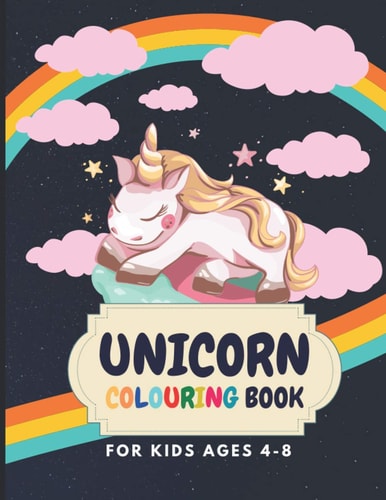 Unicorn Coloring Book For Kids Ages 4-8 Fun Kid Workbook Game For Learning ABC - Coloring Unicorn