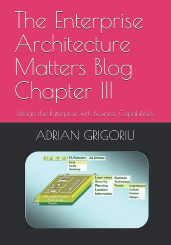 The Enterprise Architecture Matters Blog Chapter III Design the Enterprise with Business Capabilities