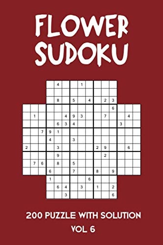 Flower Sudoku 200 Puzzle with Solution Vol 6 Sudoku Variation Similar to Samurai Sudoku