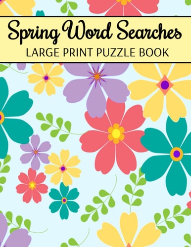 Spring Word Searches Large Print Puzzle Book Easter Word Search, Spring Word Search For Adults
