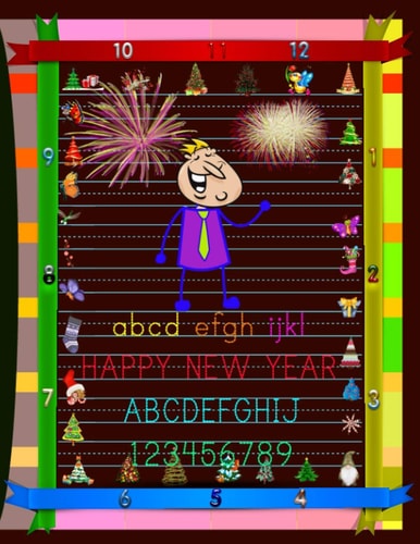 New Year ABC Preschool Workbook New Year Kindergarten Alphabet Learning.New Year K Alphabet Learning.New Year Kindergarten Alphabet Learning.New Year K Alphabet Learning.New Year Kids Learning ABC and Numbers.New Year K Alphabet Learning.New Year ABC