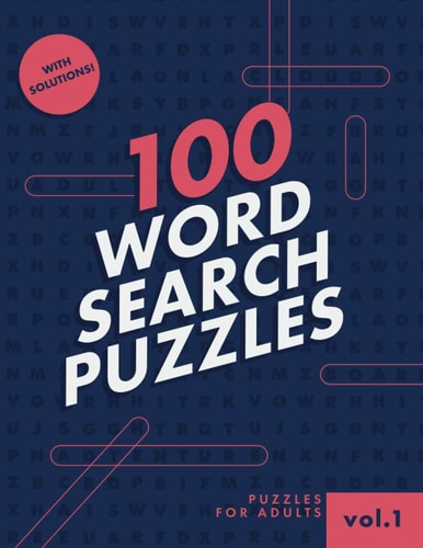 100 Word Search Puzzle Word Find Puzzles for Seniors, Adults