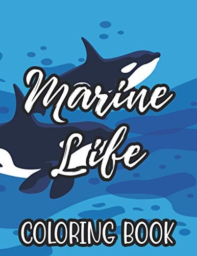 Marine Life Coloring Book Kids Coloring And Activity Book, Ocean Animal Illustrations To Color And Trace