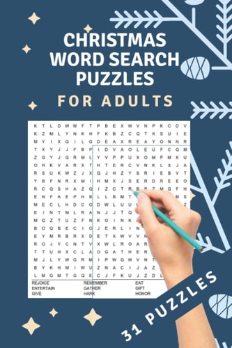 Christmas Word Search Puzzles 31 Word Search Puzzles - for Adults, Teens and Grown-ups - Fun Time for Christmas - Christmas Theme - Christmas Gift - Adult Stocking Stuffers