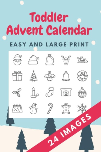 Toddler Advent Calendar Countdown to Christmas Advent Calendar For Kids - Gift for Christmas - Activities for Children Preschoolers - Toddler Stocking Stuffers