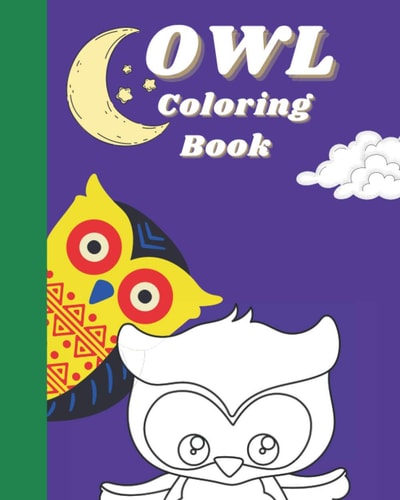 Owl Coloring Book Cute Simple Owls to Color for Kids Ages 2-4