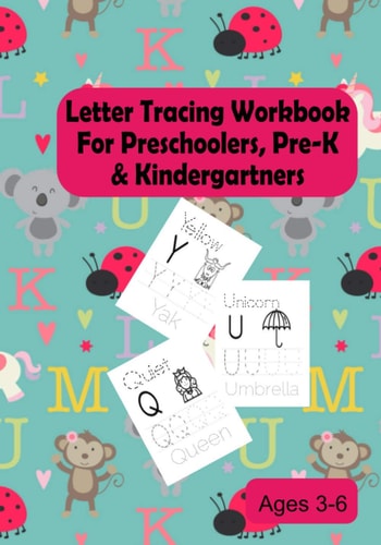 Letter Tracing Workbook For Preschoolers, Pre-K & Kindergartners Ages 3-6 Unicorn Beetle Alphabet Letters Book, Color Draw Write Handwriting Practice Notebook, Practice Penmanship, Writing Simple Words and Alphabet Tracing
