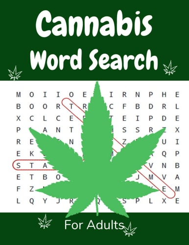 Cannabis Word Search For Adults Medium Difficulty Large Print Puzzle Book