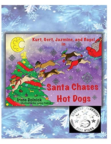 Kurt, Gert, Jazmine, and Bagel In Santa Chases Hot Dogs