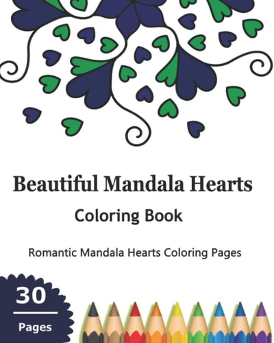Beautiful Mandala Hearts Coloring Book Romantic Mandala Hearts Coloring Pages