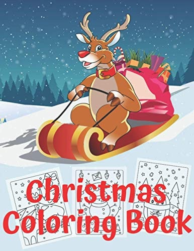 Christmas Coloring Book Fun Interactive Book Gift with for Toddlers Pre-Schoolers and Kids!